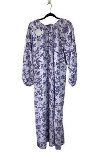 Hill House  the Simone Dress Lilac Tonal Floral print size L NWT