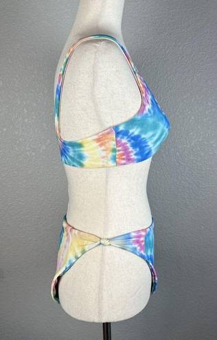 Skatie  x The Salty Blonde Suzanne Penny Bikini Size Medium Oahu Rainbow Tie Dye