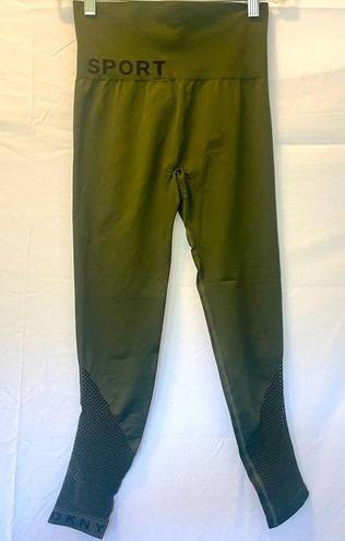 DKNY NWOT:  Women's High Waist Seamless Leggings in Dark Green; XS