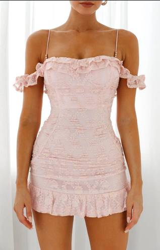 Selfie Leslie Matilda Pink Lace Mini Dress