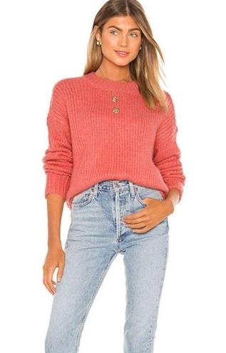 Sanctuary  Telluride Knit Sweater Coral Slouch Wool