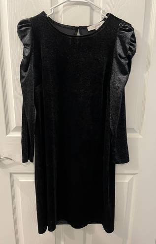 Loft NWOT  Size Small Black and Silver Metallic Dress