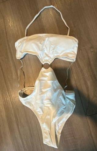 One Piece Brand new all white  bathing suit size extra small