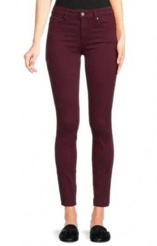 Paige  Verdudo Ankle Beet Burgundy Skinny Jeans Size 28 NWT