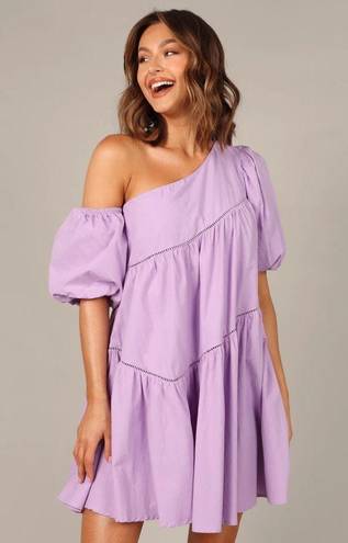 Petal and Pup Lottie Off Shoulder Mini Dress - Lilac