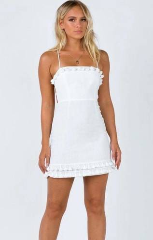 Princess Polly Fiorella Mini Dress White With Tassels