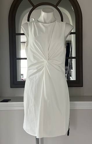 Cinq à Sept Andrea Gathered Sleeveless Mini Dress Ivory, Size 14 New w/Tag $345