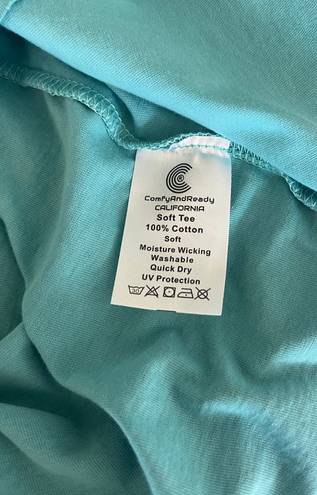 The Comfy  And Ready Crop Tee In Aqua Size Large 