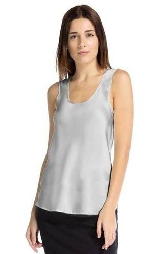 Mulberry Fishers Finery woman’s 100% pure  silk camisole in a silver color