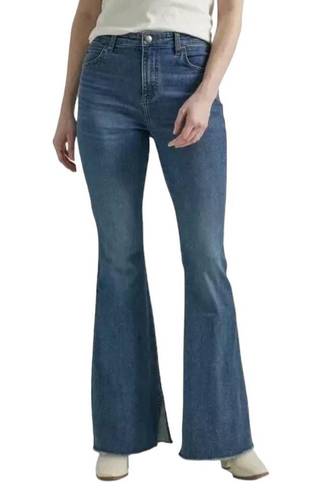 Lee  Women's Heritage High Rise Flare Jean with Raw Hem Size 16M NWT