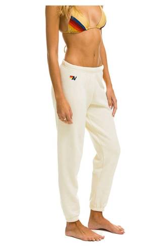 Aviator Nation vintage white 5 stripe sweatpants