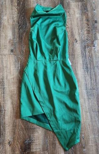 Elliatt  Camo Dress in Forest Green Halter Open Back NWT Size XS Sleeveless Satin