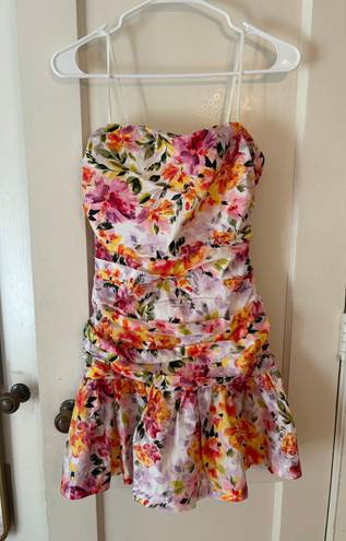 DO+BE Floral Ruched Mini Dress