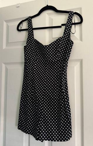 ZARA Black and White Polka Dot Romper