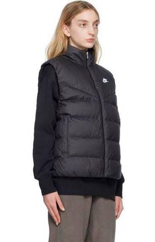 Nike NWT  Women’s Black Sportswear Therma-Fit Windrunner Down Vest Size XXL