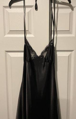 Frederick's of Hollywood Frederick’s of Hollywood Vintage Black Satin Lace Dress Nightgown Pajamas sz L