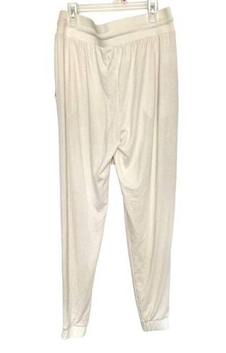 Loft  Womens Sleep Sz XS Jogger Pants Loungewear Pajama Sleepwear Cream Pockets