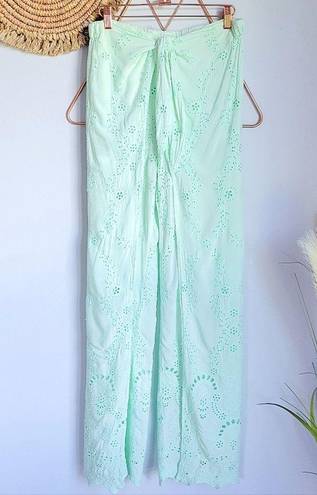 Young Fabulous and Broke , New, Green Tie Front Eyelet Geneva Beach Pants Medium