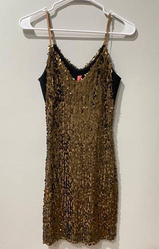 Eight Sixty Gold Sequin Bodycon Dress