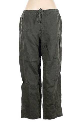 Orvis  Army Green High Rise Linen Pants