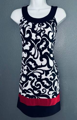 Sweet Storm Paisley Print Classic Black & White Womens Evening Dress Size Large