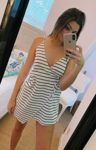 LF Striped Wrap Dress