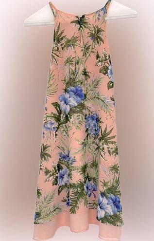 Sans Souci Pink Tropical Sheer Dress Size M