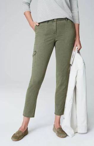 J.Jill  Cargo Slim-leg Pant Mid Rise Olive Green Stretch Size 2 Petite