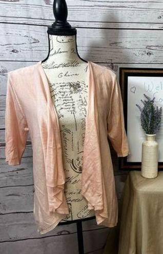Elle 1629- medium pink cardigan sweater 
Measurements in picture