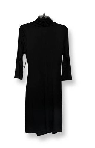 Karen Kane Womens Cascade Sheath Dress Black Stretch 3/4 Sleeve USA M New