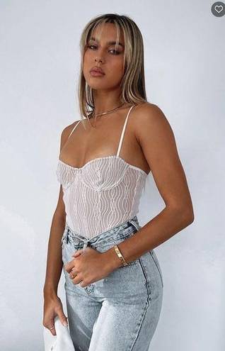 White Fox Boutique White fox “keep wishing mesh bodysuit.”