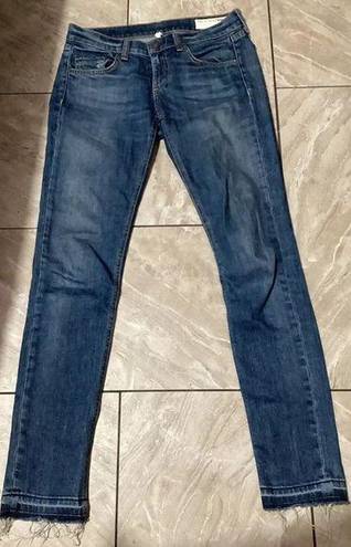 Rag and Bone  Dre Slim Low Rise Boyfriend Jeans Amelie Dark Wash Jeans  24