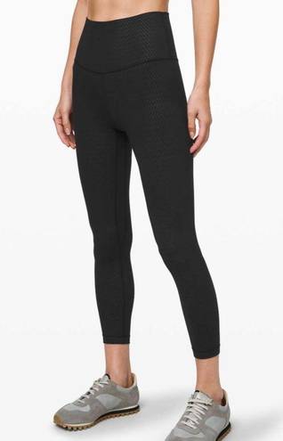 Lululemon black embossed align leggings 23”