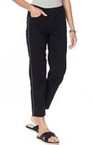 Skinny Girl  CELESTE HIGH RISE STRAIGHT ANKLE BLACK DENIM JEAN PANTS 25/0