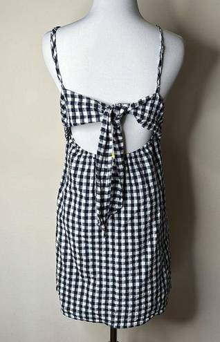 American Eagle  Black Checkered Seersucker Mini Dress