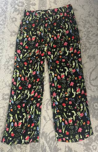 The Loft  Wide Leg Petite Floral Pants