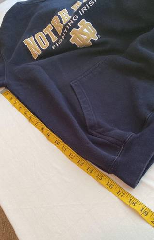 E5 Notre Dame hoodie drawstring kangaroo pocket embroidered letters Size medium