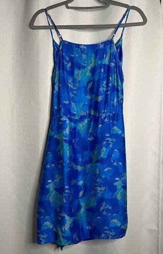 Vix Paula Hermanny  Yves Gisa Short Blue Watercolor Dress