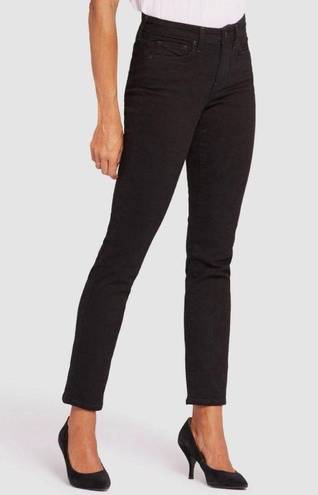 NYDJ  Sheri slim leg black jeans size 8