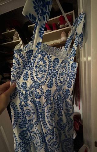 Blue Patterned Dress Size M