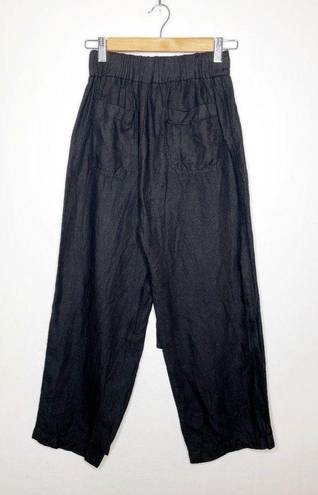 Nordstrom Fifteen Twenty High Waisted Drawstring Crop Wide Leg Pants Black Size XS