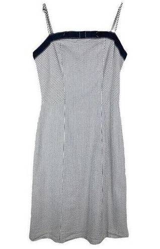 Isaac Mizrahi  for Target Size 2 Dress Seersucker Blue Adjustable Sleeveless 1299