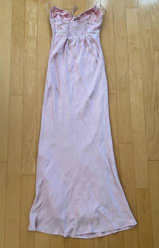 Princess Polly Emily maxi dress silky satin pink