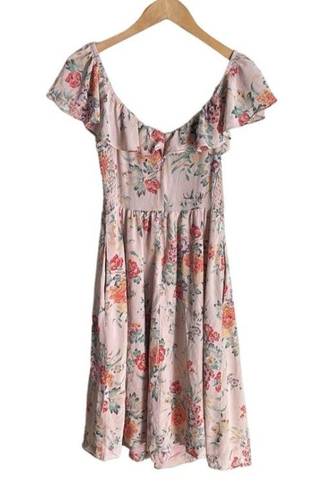 Rebecca Taylor Marlena Ruffle Dress Dusty Rose