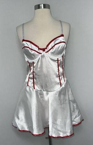 Leg Avenue  Womens Sexy Nurse Halloween Costume Corset Dress Size L Cosplay White