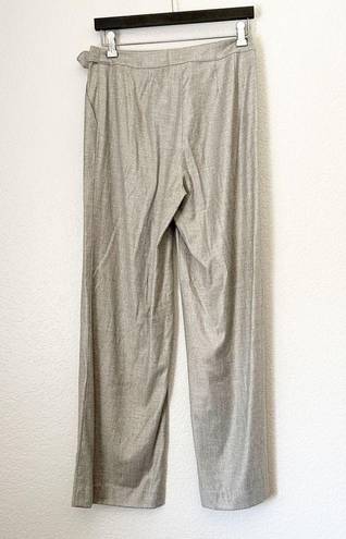 St. John  Gray Wide Leg Dress Pants With Belt 6