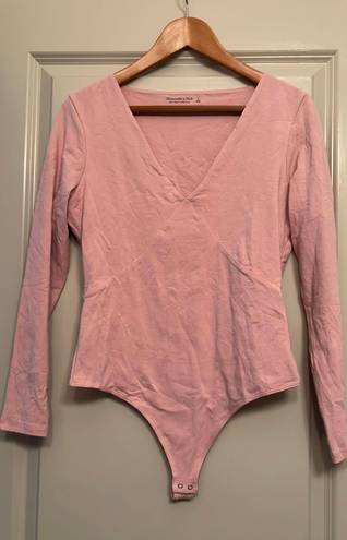 Abercrombie & Fitch Pink Bodysuit V Neck