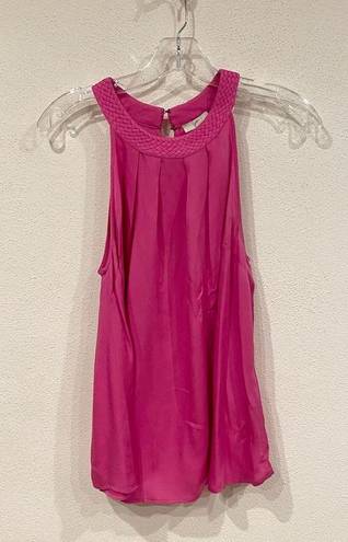 Joie Fantina Braided-Collar Silky Pleated Halter Style Tank Size Medium EUC