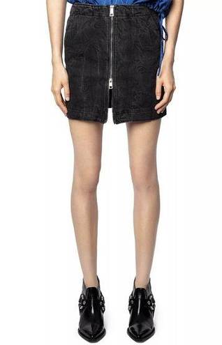 Zadig & Voltaire  Jangle Acid Wash Denim Skirt