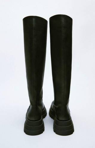 ZARA  Treaded Knee High Lug Boots - Sz 10/41/NWT